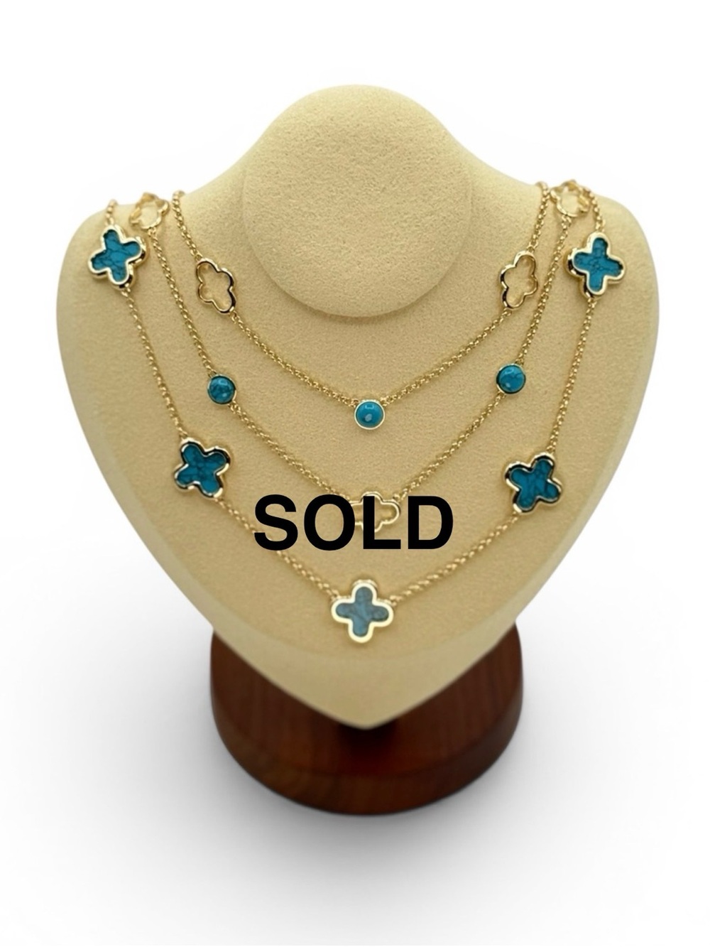 Bomb Party 2026 Luxe Layer “The Showstopper” Turquoise & Diamond Cz Gold Plating